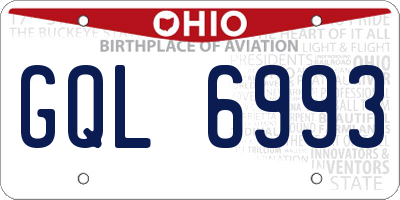 OH license plate GQL6993