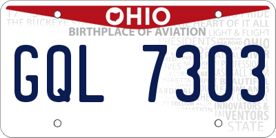 OH license plate GQL7303