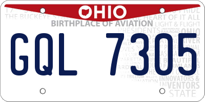 OH license plate GQL7305