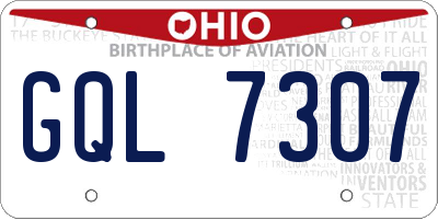 OH license plate GQL7307