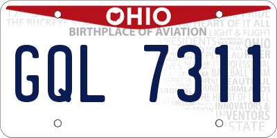 OH license plate GQL7311