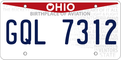 OH license plate GQL7312