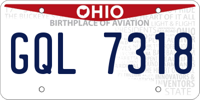 OH license plate GQL7318