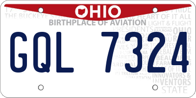 OH license plate GQL7324