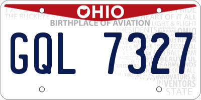 OH license plate GQL7327