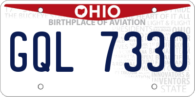 OH license plate GQL7330