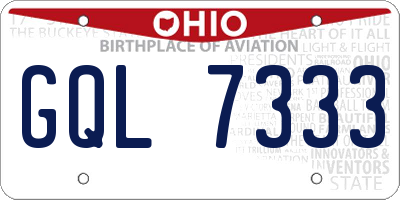 OH license plate GQL7333
