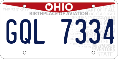 OH license plate GQL7334