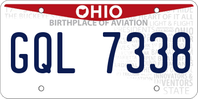 OH license plate GQL7338