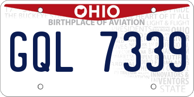 OH license plate GQL7339