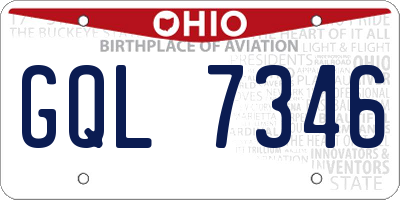 OH license plate GQL7346