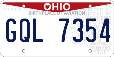OH license plate GQL7354