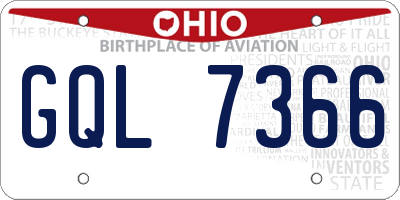 OH license plate GQL7366