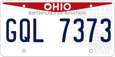 OH license plate GQL7373