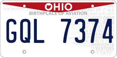 OH license plate GQL7374