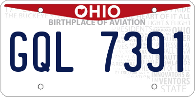 OH license plate GQL7391