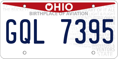 OH license plate GQL7395