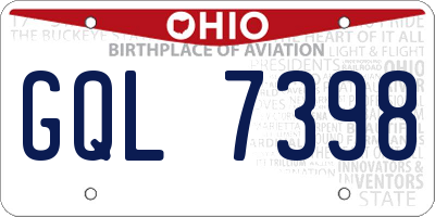 OH license plate GQL7398