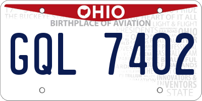 OH license plate GQL7402