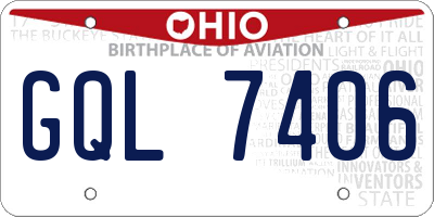 OH license plate GQL7406