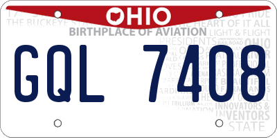 OH license plate GQL7408