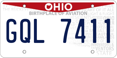 OH license plate GQL7411