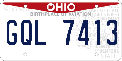 OH license plate GQL7413