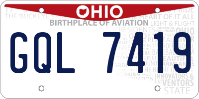 OH license plate GQL7419