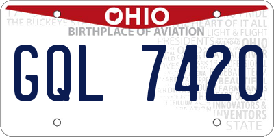 OH license plate GQL7420