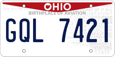 OH license plate GQL7421