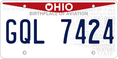 OH license plate GQL7424