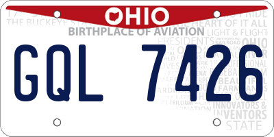 OH license plate GQL7426