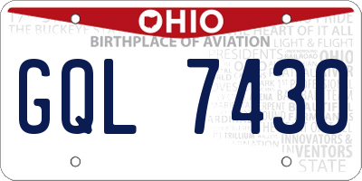 OH license plate GQL7430