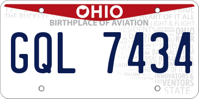 OH license plate GQL7434