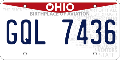 OH license plate GQL7436