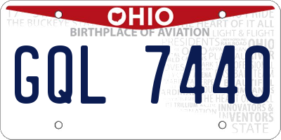 OH license plate GQL7440