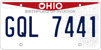 OH license plate GQL7441