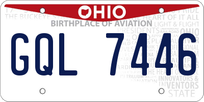 OH license plate GQL7446
