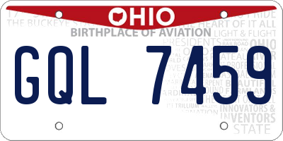 OH license plate GQL7459