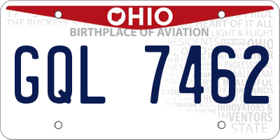 OH license plate GQL7462