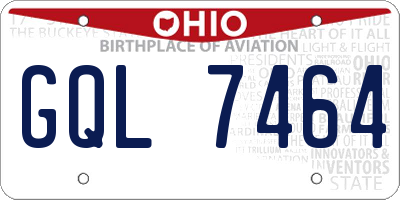 OH license plate GQL7464