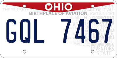 OH license plate GQL7467