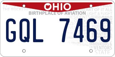OH license plate GQL7469