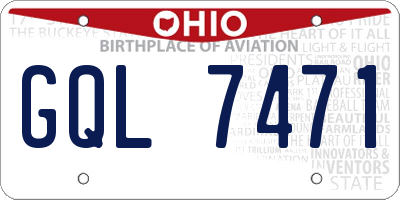 OH license plate GQL7471