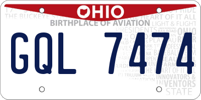 OH license plate GQL7474
