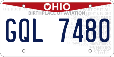 OH license plate GQL7480