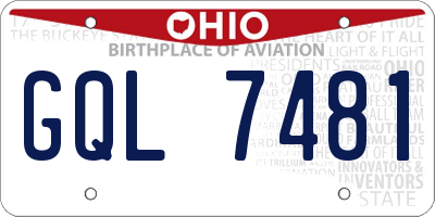 OH license plate GQL7481