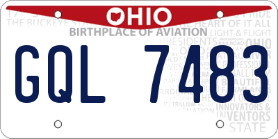 OH license plate GQL7483