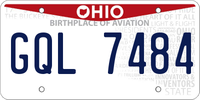 OH license plate GQL7484