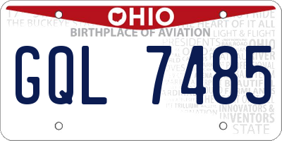OH license plate GQL7485